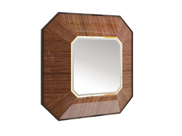 JUPITER - Wall mirror with frame in canaletto walnut by BRUNO ZAMPA - view 3